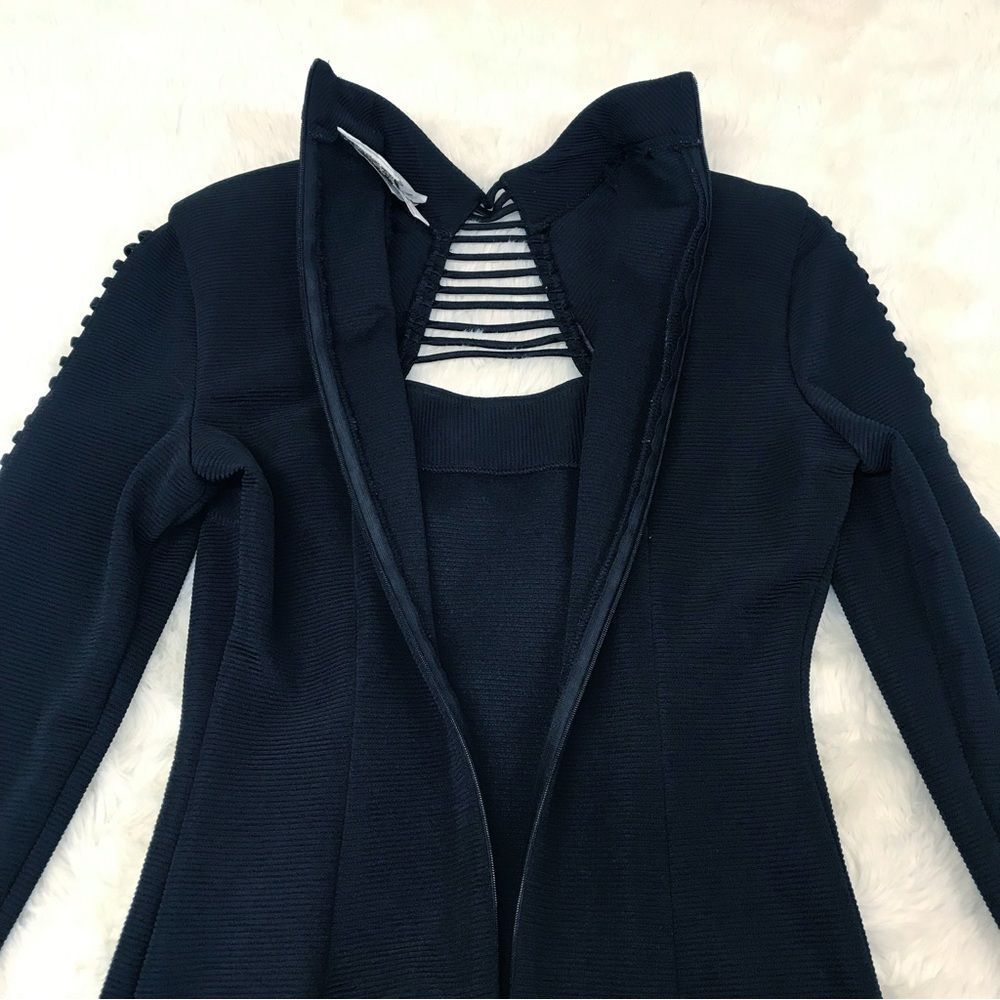Vtg. 80s Joseph Ribkoff Dark Navy Form Fitting, Elegant, Artsy & Sexy🌹💕 - Picture 7 of 14